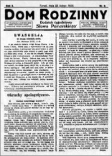 Dom Rodzinny : dodatek tygodniowy Słowa Pomorskiego, 1929.02.22 R. 5 nr 8