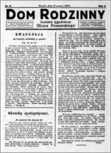 Dom Rodzinny : dodatek tygodniowy Słowa Pomorskiego, 1929.03.02 R. 5 nr 9