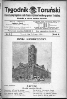 Tygodnik Toruński 1924, R. 1, nr 8