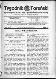 Tygodnik Toruński 1924, R. 1, nr 11