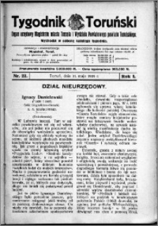 Tygodnik Toruński 1924, R. 1, nr 22