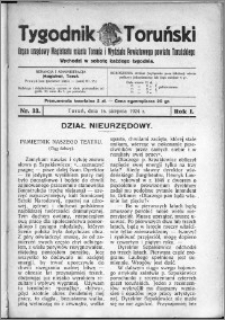 Tygodnik Toruński 1924, R. 1, nr 33