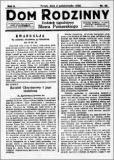 Dom Rodzinny : dodatek tygodniowy Słowa Pomorskiego, 1929.10.04 R. 5 nr 40