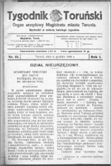 Tygodnik Toruński 1924, R. 1, nr 49
