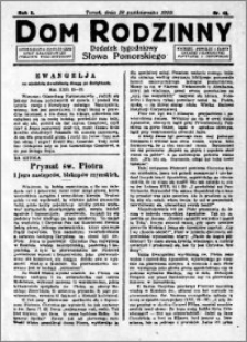 Dom Rodzinny : dodatek tygodniowy Słowa Pomorskiego, 1929.10.18 R. 5 nr 42