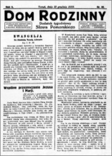 Dom Rodzinny : dodatek tygodniowy Słowa Pomorskiego, 1929.12.13 R. 5 nr 50