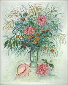 Kwiaty w wazonie II (z muszlą)