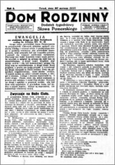 Dom Rodzinny : dodatek tygodniowy Słowa Pomorskiego, 1930.06.20 R. 6 nr 25