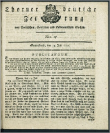 Thorner Deutsche Zeitung von Politischen 1798, Nro. 28 + Beilage