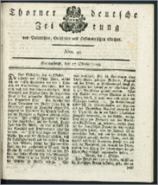 Thorner Deutsche Zeitung von Politischen 1798, Nro. 43 + Beilage