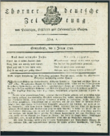 Thorner Deutsche Zeitung von Politischen 1799, Nro. 1 + Beilage