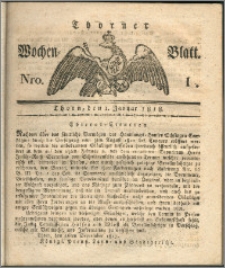Thorner Wochen-Blatt 1818, Nro. 1