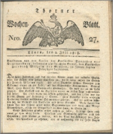 Thorner Wochen-Blatt 1818, Nro. 27