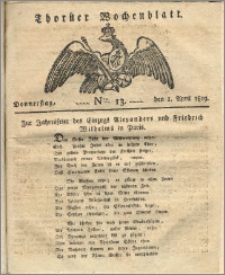 Thorner Wochenblatt 1819, Nro. 13
