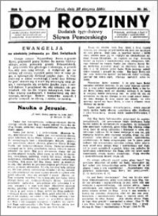 Dom Rodzinny : dodatek tygodniowy Słowa Pomorskiego, 1930.08.23 R. 6 nr 34