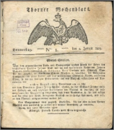 Thorner Wochenblatt 1823, Nro. 1