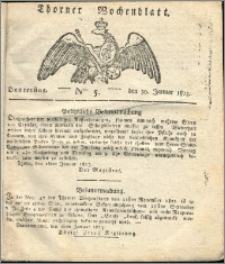 Thorner Wochenblatt 1823, Nro. 5 + Nachricht