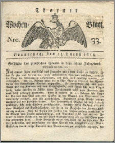 Thorner Wochen-Blatt 1818, Nro. 33