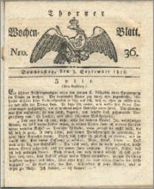 Thorner Wochen-Blatt 1818, Nro. 36