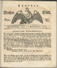 Thorner Wochen-Blatt 1818, Nro. 37