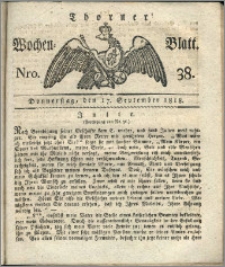 Thorner Wochen-Blatt 1818, Nro. 38