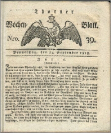 Thorner Wochen-Blatt 1818, Nro. 39