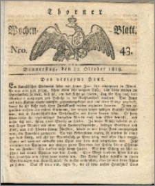 Thorner Wochen-Blatt 1818, Nro. 43