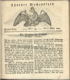 Thorner Wochenblatt 1820, Nro. 9