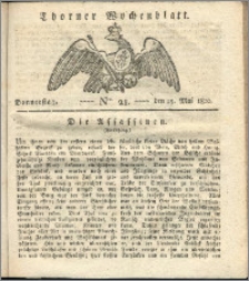 Thorner Wochenblatt 1820, Nro. 21