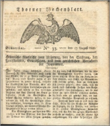 Thorner Wochenblatt 1820, Nro. 33