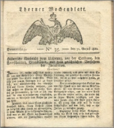 Thorner Wochenblatt 1820, Nro. 35
