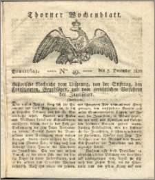 Thorner Wochenblatt 1820, Nro. 49