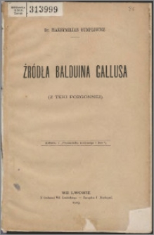 Źródła Balduina Gallusa