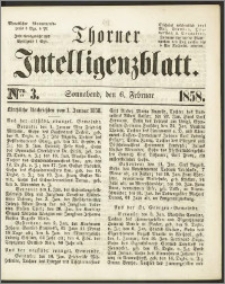 Thorner Intelligenzblatt 1858, Nro. 3