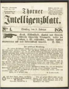 Thorner Intelligenzblatt 1858, Nro. 4