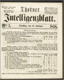 Thorner Intelligenzblatt 1858, Nro. 7