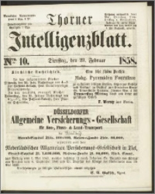 Thorner Intelligenzblatt 1858, Nro. 10