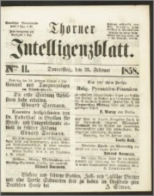 Thorner Intelligenzblatt 1858, Nro. 11