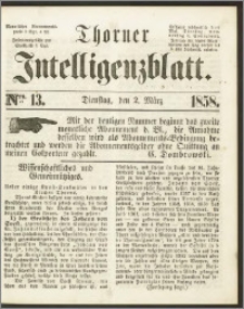 Thorner Intelligenzblatt 1858, Nro. 13