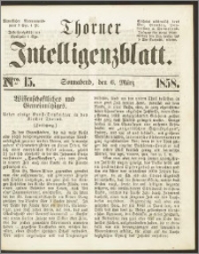 Thorner Intelligenzblatt 1858, Nro. 15