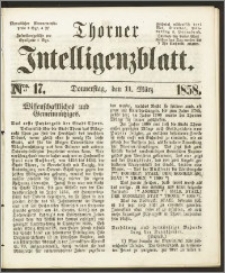 Thorner Intelligenzblatt 1858, Nro. 17