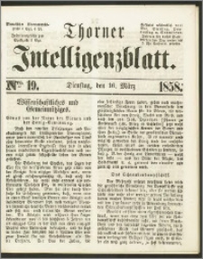 Thorner Intelligenzblatt 1858, Nro. 19