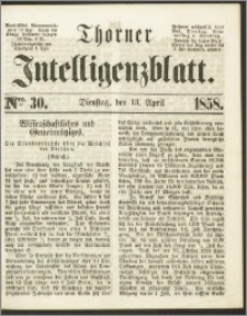 Thorner Intelligenzblatt 1858, Nro. 30