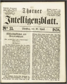 Thorner Intelligenzblatt 1858, Nro. 33
