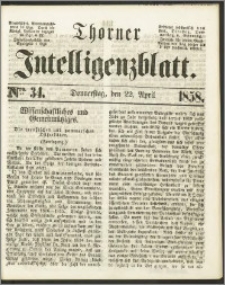Thorner Intelligenzblatt 1858, Nro. 34