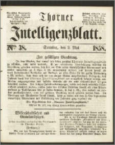 Thorner Intelligenzblatt 1858, Nro. 38