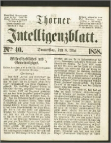 Thorner Intelligenzblatt 1858, Nro. 40