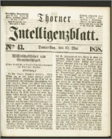 Thorner Intelligenzblatt 1858, Nro. 43