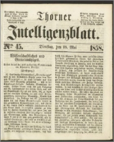 Thorner Intelligenzblatt 1858, Nro. 45