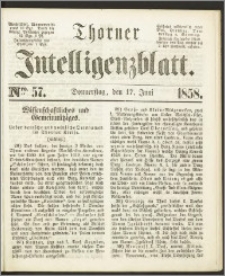 Thorner Intelligenzblatt 1858, Nro. 57